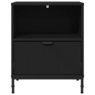 Нощни маси 2 pcs Черно 49 x 36 x 61 см Инженерно дърво