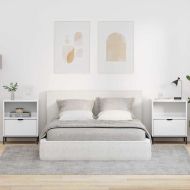 Нощни маси 2 pcs Бяло Със Силен Гланц 49 x 36 x 61 см