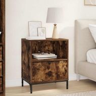 Нощно шкафче Опушен дъб 49 x 36 x 61 см Инженерно дърво