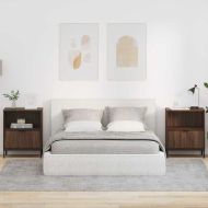 Нощни маси 2 pcs Кафяв дъб 49 x 36 x 61 см Инженерно дърво