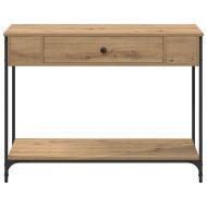 Конзолна маса с рафт Дъб 100 x 34,5 x 75 см Инженерно дърво