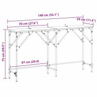 Конзолна маса дъб артизан 140 x 29 x 75 см Инженерно дърво