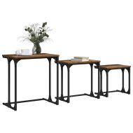 Нестинг масичка за кафе 3 pcs Старо дърво 50.5 x 35 x 53 см