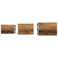 Нестинг масичка за кафе 3 pcs Старо дърво 50.5 x 35 x 53 см