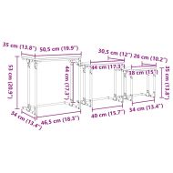 Нестинг масичка за кафе 3 pcs Старо дърво 50.5 x 35 x 53 см