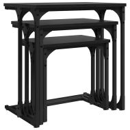 Нестинг масичка за кафе 3 pcs Черен дъб 50.5 x 35 x 53 см