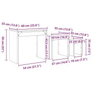 Масичка за кафе 3 pcs Черния дъб Инженерно дърво