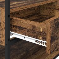 Гардероб с рафт Старо дърво 89 x 39 x 184.5 см Инженерно дърво