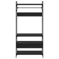 Гардероб с рафт Черен дъб 89 x 39 x 184.5 см Инженерно дърво