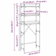 Етажерка за перална машина с рафт Старо дърво 67 x 25 x 163 см