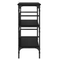 Конзолна маса с рафт Черен дъб 100 x 32 x 75 см Инженерно дърво