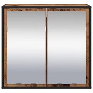 Стенен рафт с рафт със съхранение Старо дърво 65 x 20 x 60 см