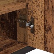 Стенен рафт с рафт със съхранение Старо дърво 65 x 20 x 60 см