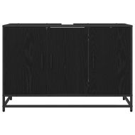 Шкаф за баня с врата Черния дъб 90 x 33 x 60 см Инженерно дърво