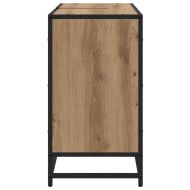 Шкаф за баня с рафт с врата Дъб 80 x 33 x 60 см Инженерно дърво