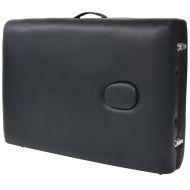 Сгъваема масажна кушетка с 3 зони, 10 см плътен пълнеж, черна