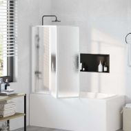 Сгъваем параван за баня с 3 панела, 141 x 132 см.