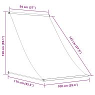 Сенник с падащо рамо, 100x150 см, синьо и бяло