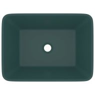 Луксозна мивка, матово тъмнозелена, 41x30x12 см, керамика