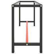 Рамка за работна маса матово черно и червено 210x50x79 см метал