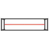 Рамка за работна маса матово черно и червено 210x50x79 см метал