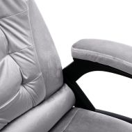 Офис стол, светлосив, кадифе