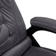 Масажиращ офис стол, тъмносив, кадифе