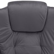 Масажиращ офис стол, тъмносив, кадифе