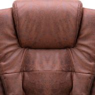 Офис стол, светлокафяв, изкуствена велурена кожа