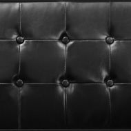 Фотьойл, черен, 75x70x75 см, изкуствена кожа