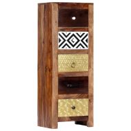 Страничен шкаф, 40x30x110 см, акациево дърво масив