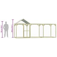 Клетка за пилета, 4,5x1,5x2 м, импрегниран бор