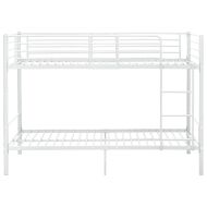 Двуетажно легло, бяло, метал, 90x200 см