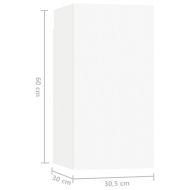 Комплект ТВ шкафове от 5 части, бял, инженерно дърво