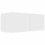 Комплект ТВ шкафове от 7 части, бял, инженерно дърво