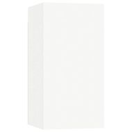 Комплект ТВ шкафове от 7 части, бял, инженерно дърво