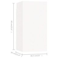 Комплект ТВ шкафове от 7 части, бял, инженерно дърво