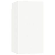 Комплект ТВ шкафове от 6 части, бял, инженерно дърво