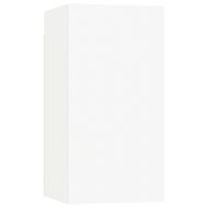 ТВ шкафове, 7 бр, бели, 30,5x30x60 см, инженерно дърво