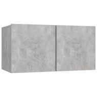 Комплект ТВ шкафове от 6 части, бетонно сиви, инженерно дърво