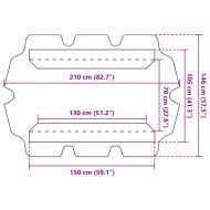 Резервен сенник за градинска люлка, жълт, 150/130x105/70 см