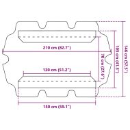 Резервен сенник за градинска люлка, оранжев, 150/130x105/70 см