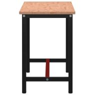 Работна маса 150x55x81,5 см масивно дърво бук и метал