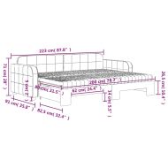 Канапе с изтеглящо легло и матраци жълто 80x200 см кадифе