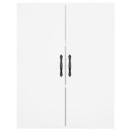 Висок шкаф, бял, 69,5x34x180 см, инженерно дърво