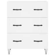 Висок шкаф, бял, 69,5x34x180 см, инженерно дърво