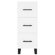 Висок шкаф, бял, 34,5x34x180 см, инженерно дърво