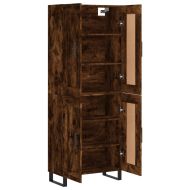 Висок шкаф, опушен дъб, 69,5x34x180 см, инженерно дърво