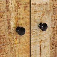 Комплект мебели за баня, 2 части, масивна мангова дървесина