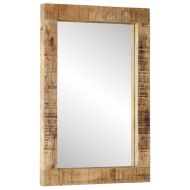 Комплект мебели за баня, 3 части, масивна мангова дървесина